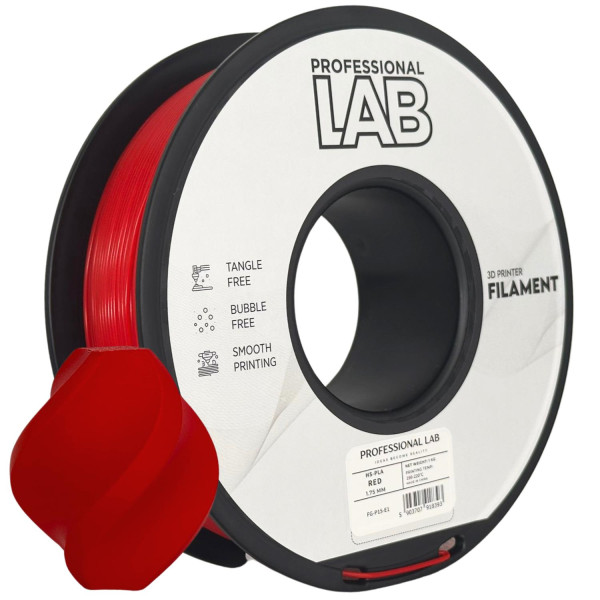 PLA Prof Lab Vermelho 1.75mm 1Kg