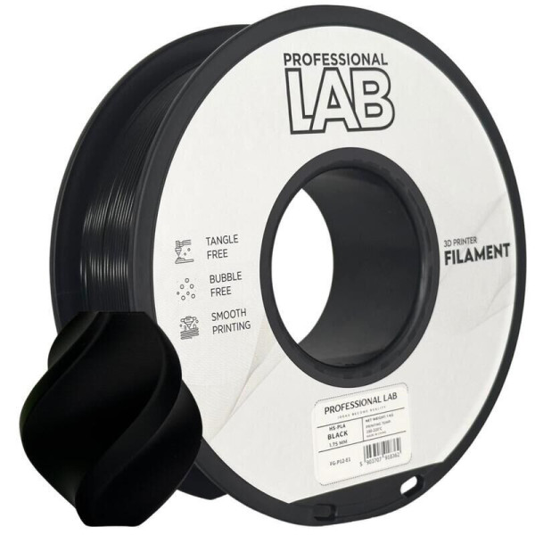PLA HS Prof Lab Preto 1.75mm 1Kg